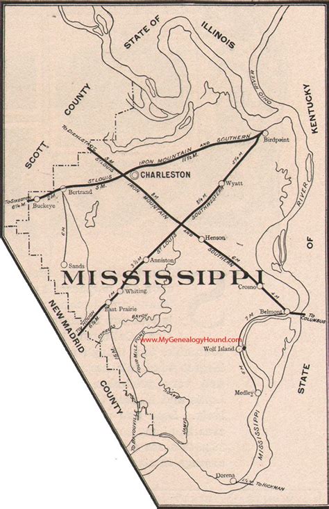 Mississippi County Missouri 1904 Map County Map Map Missouri