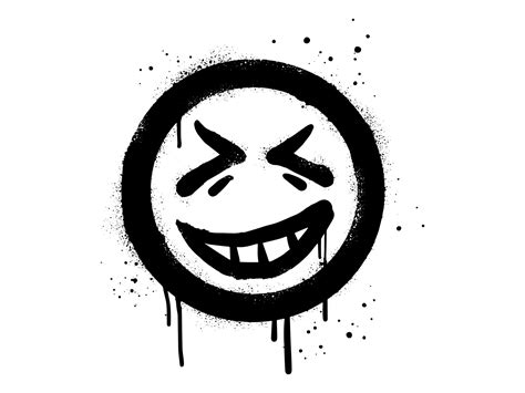 Smiling Face Emoji Character Spray Painted Graffiti Smile Face In