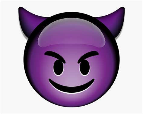 Clip Art Smiling Purple Devil Emoji Hd Png Download Kindpng