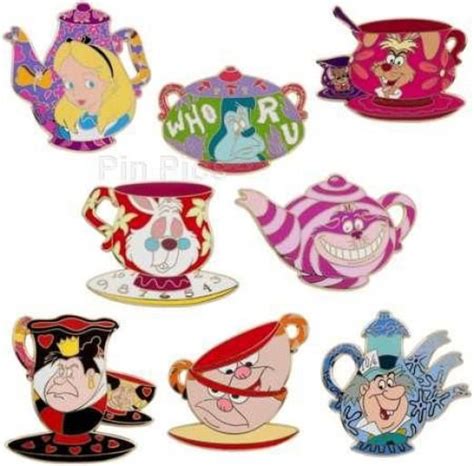 Disney Pins Alice In Wonderland Tea Set Rabbithouses Disney Pin