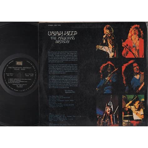 Rare Vinyl Record 1972 Uriah Heep The Magicians Birthday Core