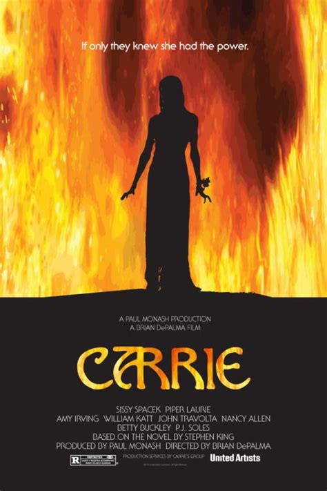 Carrie Directed By Brian De Palma Based On The Novel By Stephen King Alternative Movie