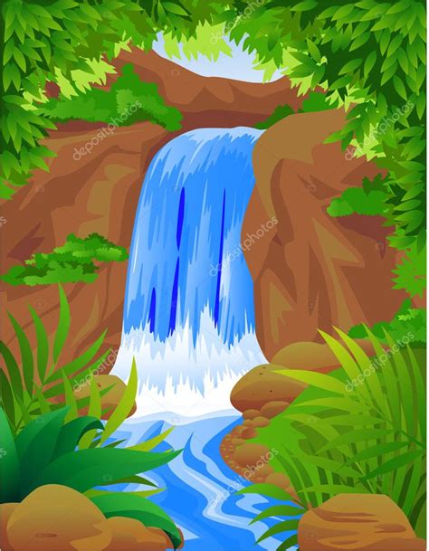 Waterfall — Stock Vector © Dagadu 3096287