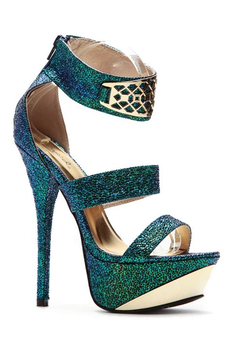 5 out of 5 stars. Mermaid Luxe Gold Accent Platform Heels @ Cicihot Heel Shoes online store sales:Stiletto Heel ...