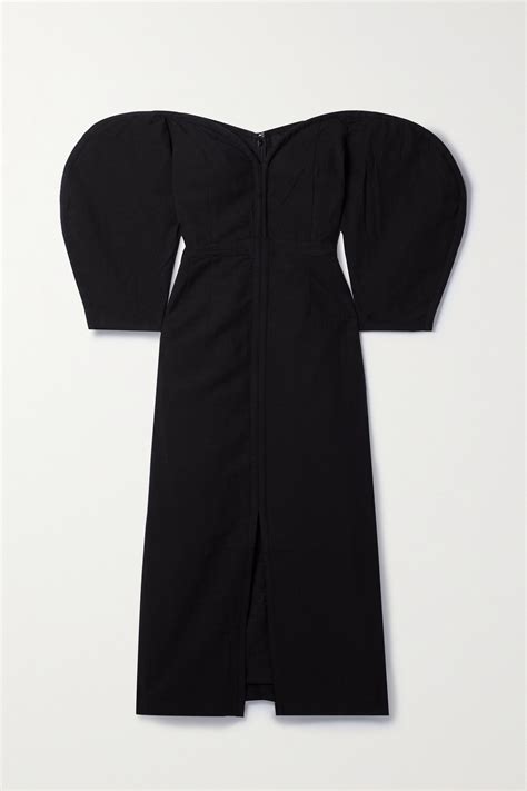 Mara Hoffman Net Sustain Leonara Off The Shoulder Tencel Lyocell And Linen Blend Midi Dress