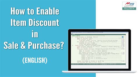 How To Enable Item Discount In Sale And Purchase English Youtube