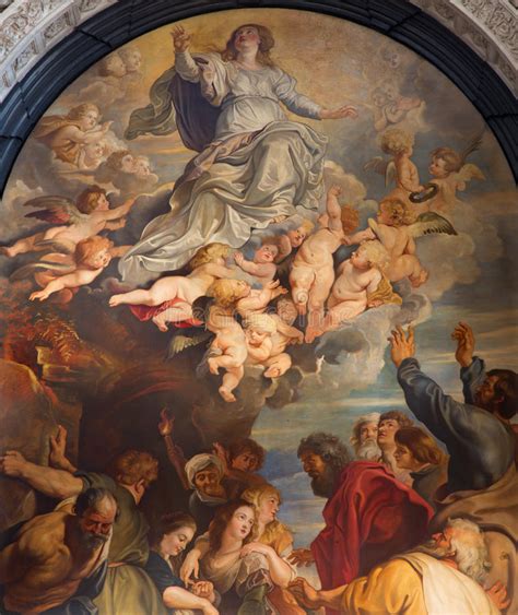 Antwerp The Assumption Of The Blessed Virgin Mary A Copy After Peter