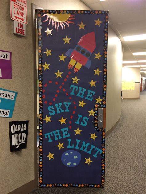 The Sky Is The Limit My Classroom Door Space Theme Classroom