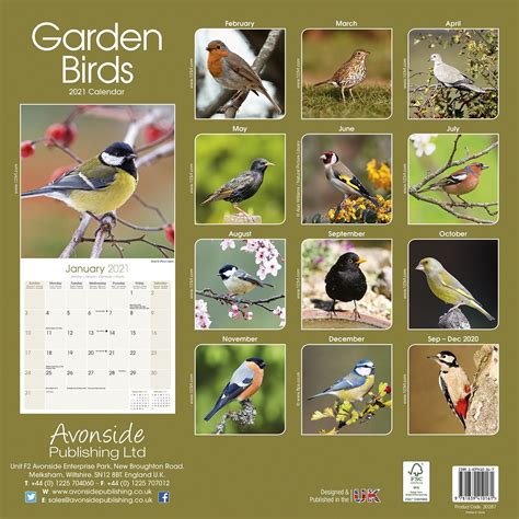 Garden Birds Calendar Animal Calendars Pet Prints Inc