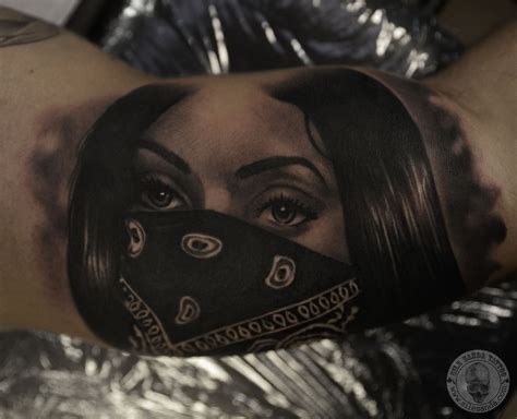 Bandit Girl Tattoo Done In Glasgow Tattoo Studio By Artist Sile Sanda