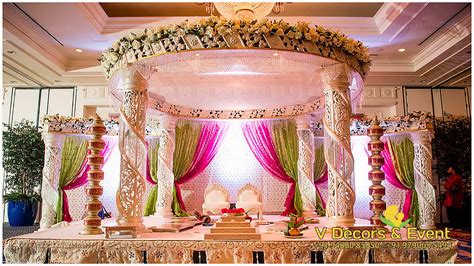 Indian Wedding Hall Decoration Wedding Mandap Hall Indian Shaadi