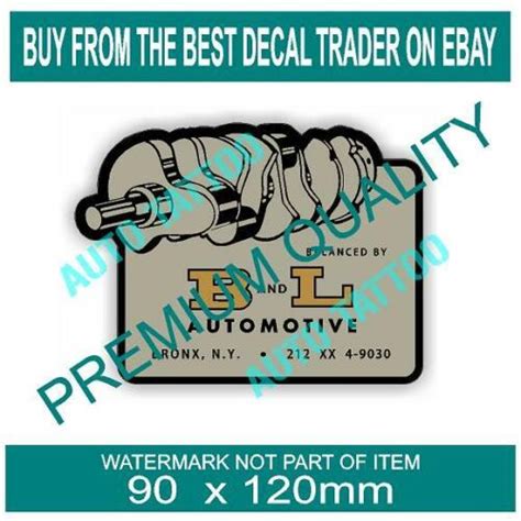 Vintage B And L Automotive Ny Decal Sticker Vintage Hot Rod Rod Decals