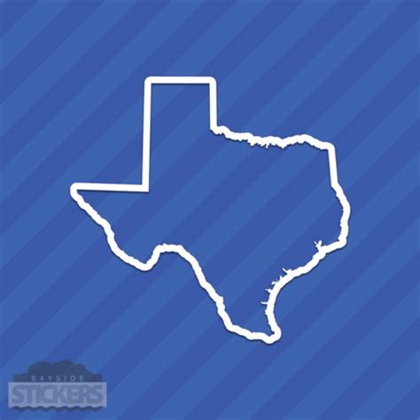 Texas Tx State Outline Vinyl Decal Sticker Ebay