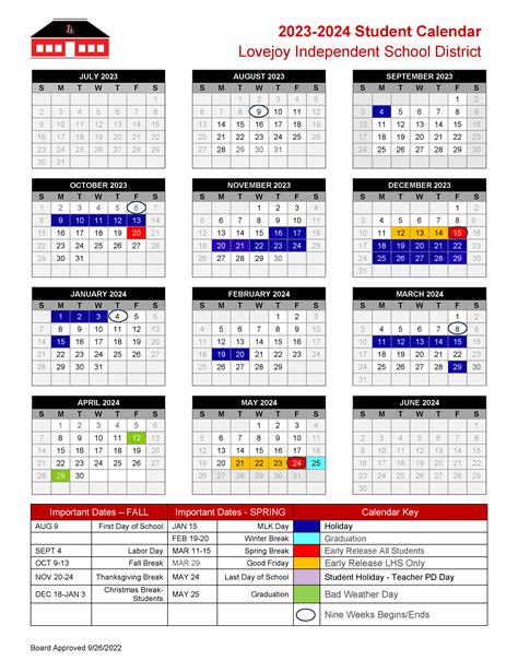Lisd 2023 24 Calendar Printable Calendar 2023