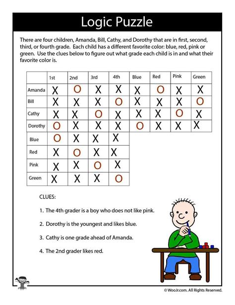 Test your logic with 25 logic puzzles, including easy word logic puzzles for kids, and hard logic puzzles for adults. Hard Logic Puzzle for Kids - ANSWERS | Logic puzzles ...