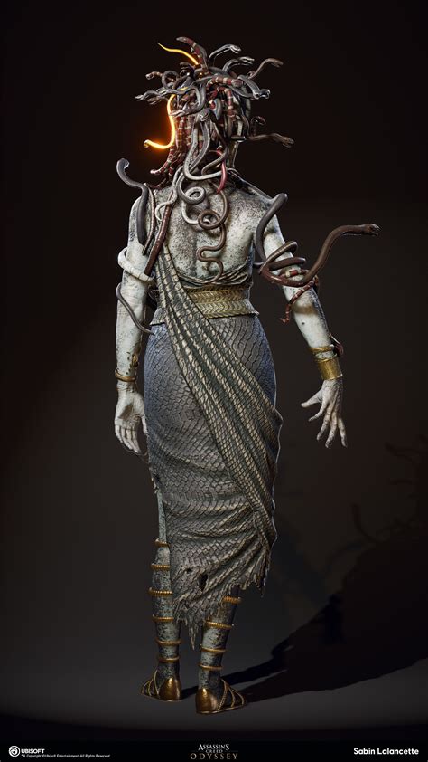 Artstation Mythical Creature Medusa Sabin Lalancette Assassins
