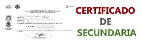 ≫ Certificado De Secundaria 🤩 Descargar ò Imprimir Por Internet