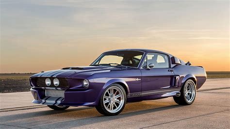 Download Violet Muscle Car Ford Mustang Shelby Gt500 Wallpaper