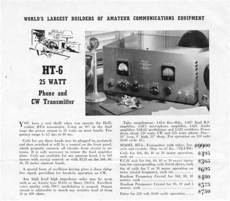 Hallicrafters Transmitters Ht