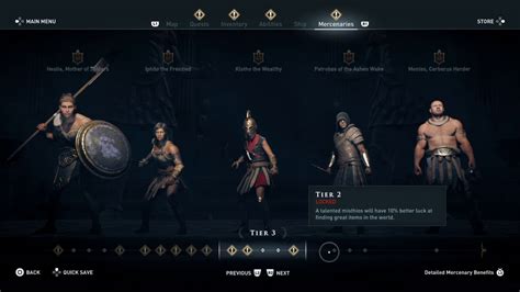 Assassin S Creed Odyssey All Mercenaries Discovered At Level Youtube