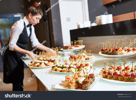 Restaurant Waitress Serving Table Food Stock Photo 540577717 Shutterstock