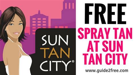 Free Spray Tan At Sun Tan City Guide Free Samples Free Spray Tan Spray Tanning Tanning