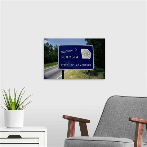 Welcome To Georgia State Sign Ga Wall Art Canvas Prints Framed Prints