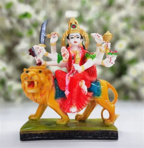 Durga Statue Goddess Durga Ma Idol Durga Sitting On Lion Resin Hindu