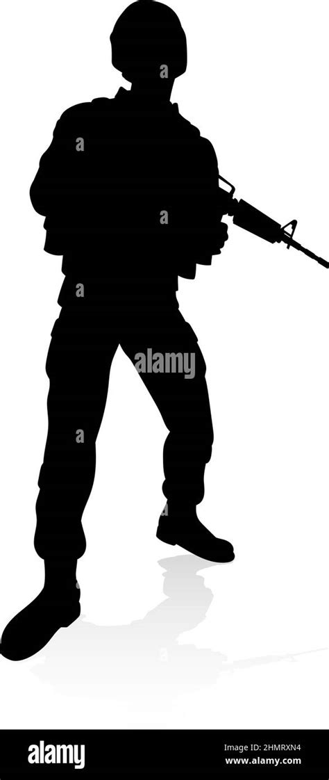 Soldier High Quality Silhouette Stock Vector Image And Art Alamy