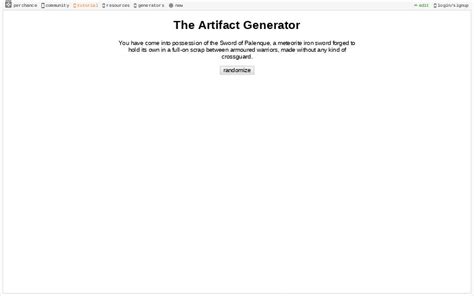 The Artifact Generator