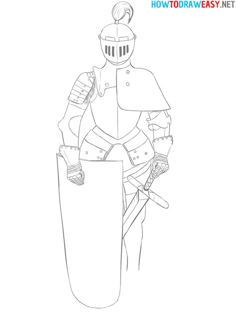 How To Draw A Knight How To Draw Easy