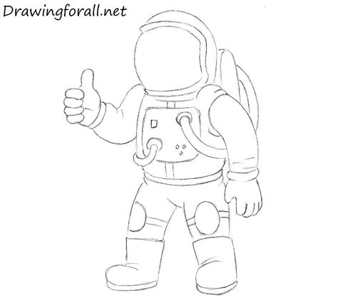 How To Draw An Astronaut For Kids Astronaut Drawing Space Drawings