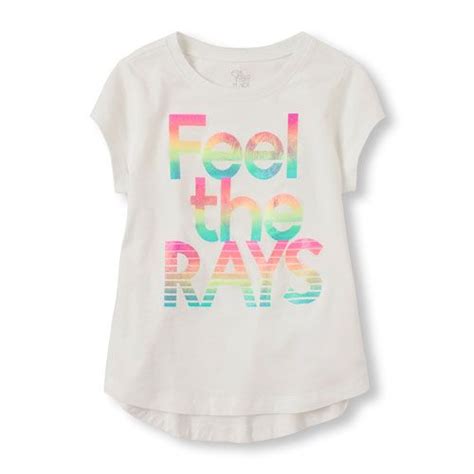 Girls Short Sleeve Graphic Active Top White The Childrens Place