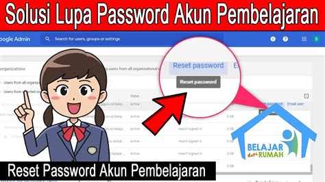 Cara Mengatasi Lupa Password Atau Reset Password Akun Pembelajaran