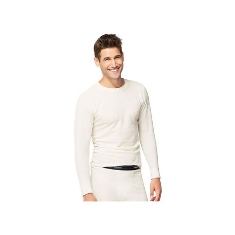 hanes hanes men s thermal long sleeve crewneck t shirt style 14600