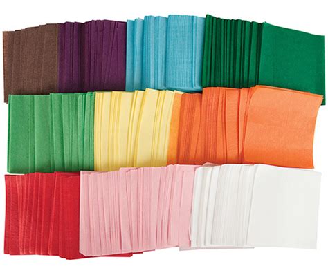 Tissue Paper Squares Assorted Colours 10cm 4600 Sheets Zart