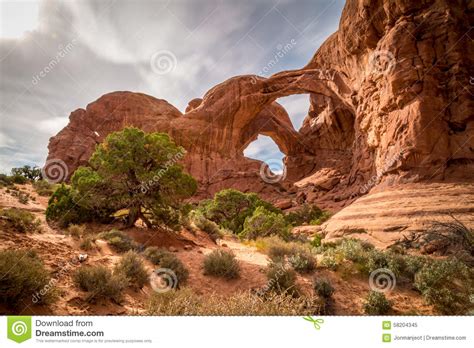 Sandstone Arches And Natural Structures Stock Image Image Of Hiking