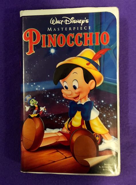 Walt Disneys Masterpiece Collection Pinocchio Vhs Vintage Etsy Uk