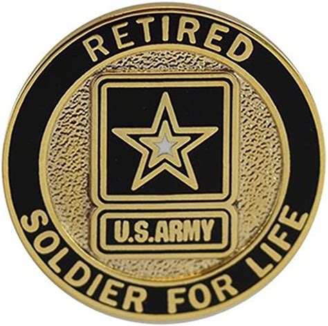 Soldier For Life Army Retired Lapel Pin Clothing