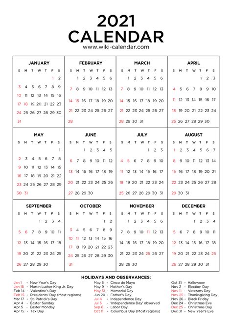 Mini Calendar Printable Calendar 2021 Batmanei