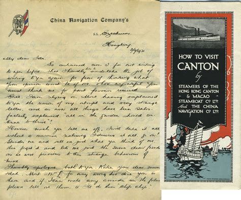 Als Letter Written On The Ss Szechuan On China Navigation Letterhead