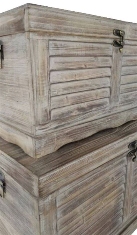 Casa Padrino Country Style Chests Set Of 2 Natural Colors Handmade