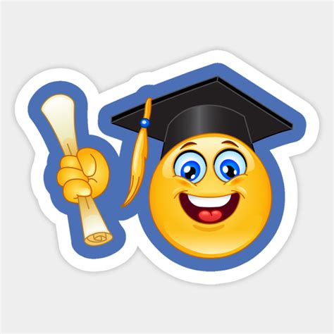 Graduation Emoji Emoji Sticker Teepublic