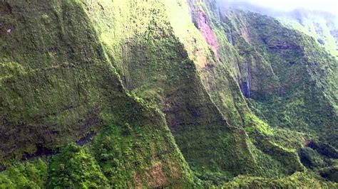 Na Pali Coast Waimea Canyon Flying Over Kauai In A Helicopter With