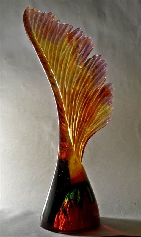 Cast Glass Sculptures Seed With Wing By Crispian Heath Boha Glass