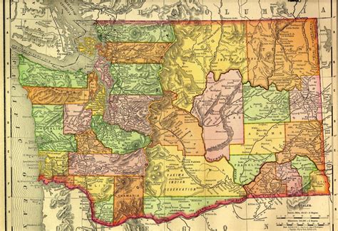 Washington Printable Map Pertaining To Washington State Counties Map