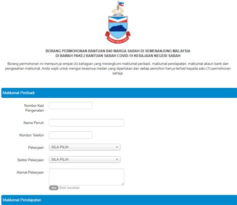 Senarai bantuan jabatan kebajikan masyarakat (jkm). Borang Permohonan Bantuan B40 Warga Sabah Di Semenanjung ...