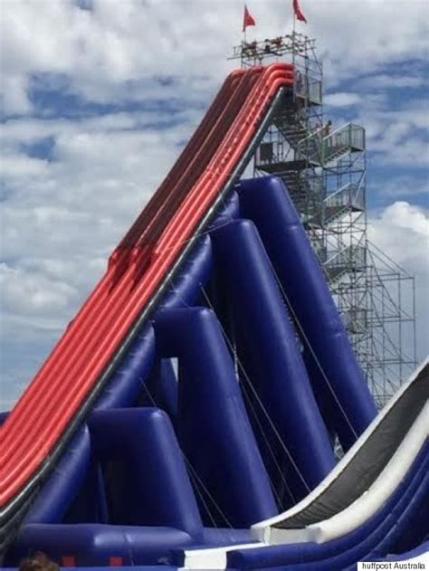 The Biggest Steepest Tallest Inflatable Waterslide In The World Is In