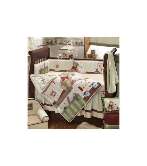 It contains ten different pieces that make a complete. Lambs & Ivy Teddy Bear Story 6 Piece Baby Crib Bedding Set