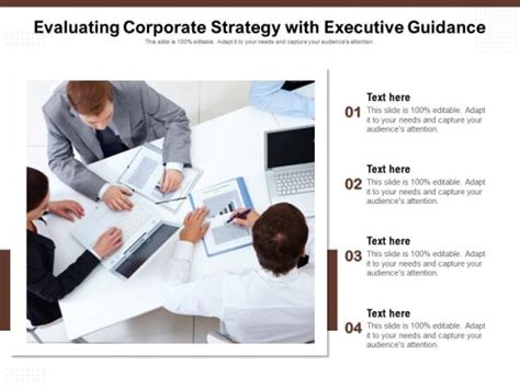 Evaluating Corporate Strategy With Executive Guidance Ppt Powerpoint